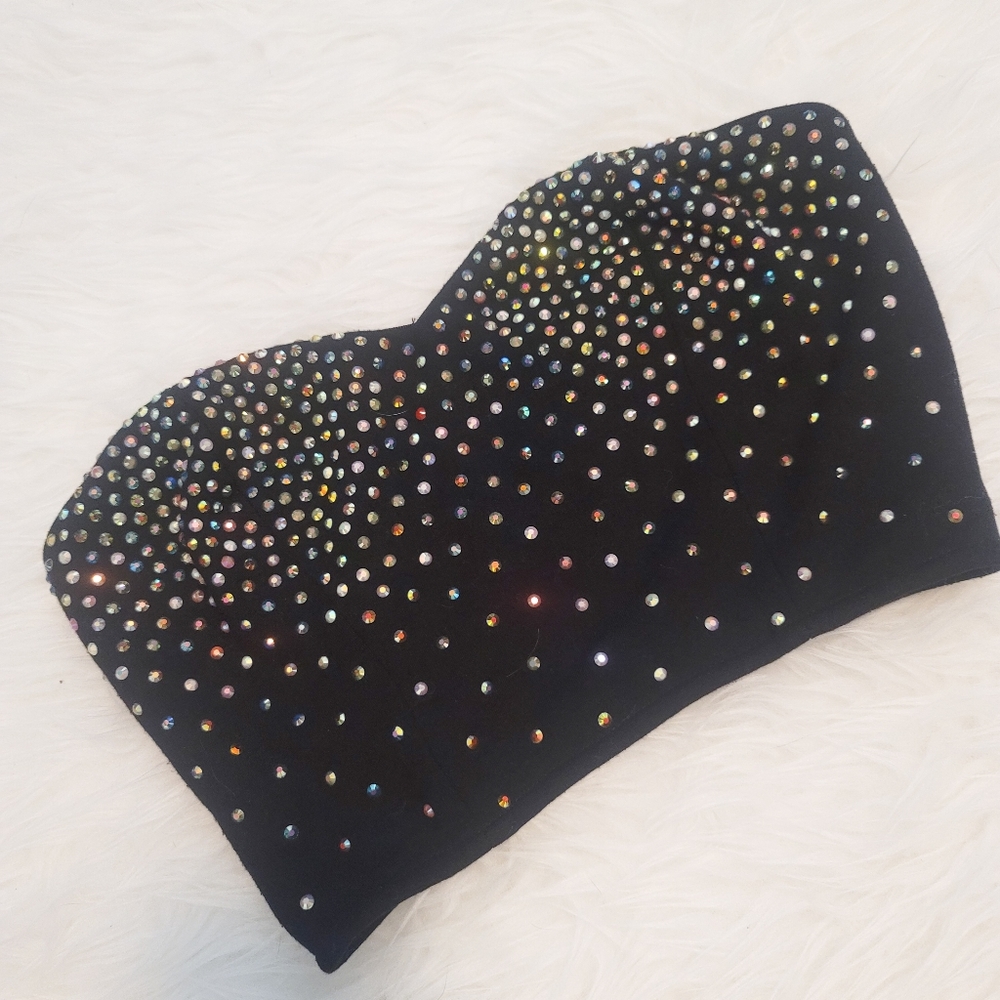 Pins and Needles Rainbow Crystal Bustier